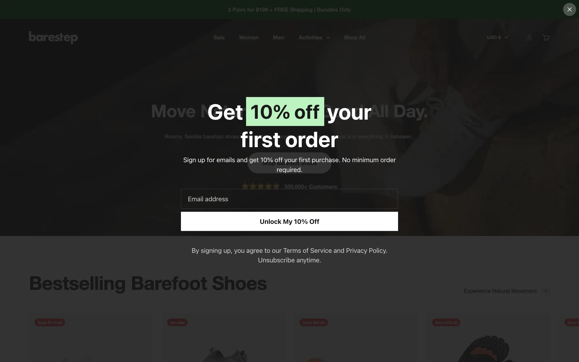 Barestep website