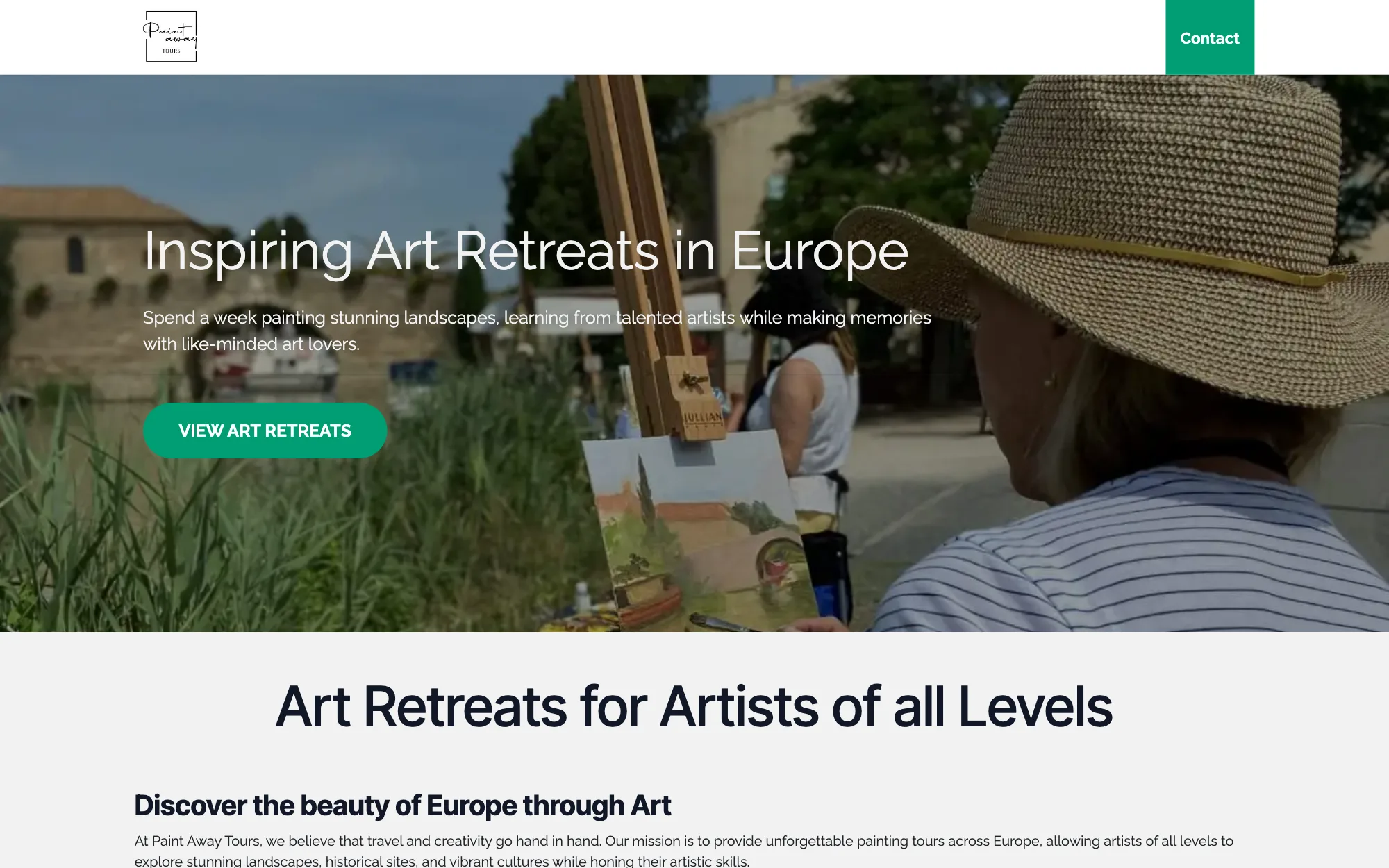 Paintaway Tours website